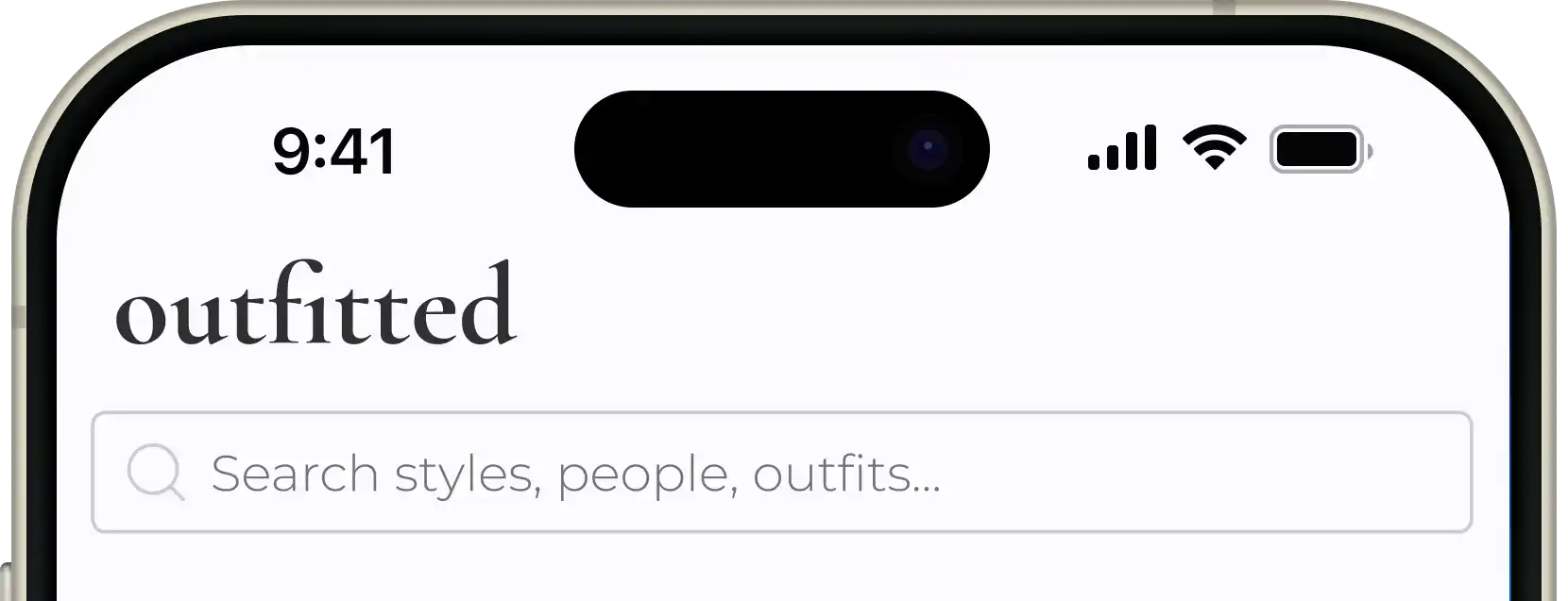 Search mockup